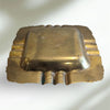 Vintage Solid Brass Square Ashtray