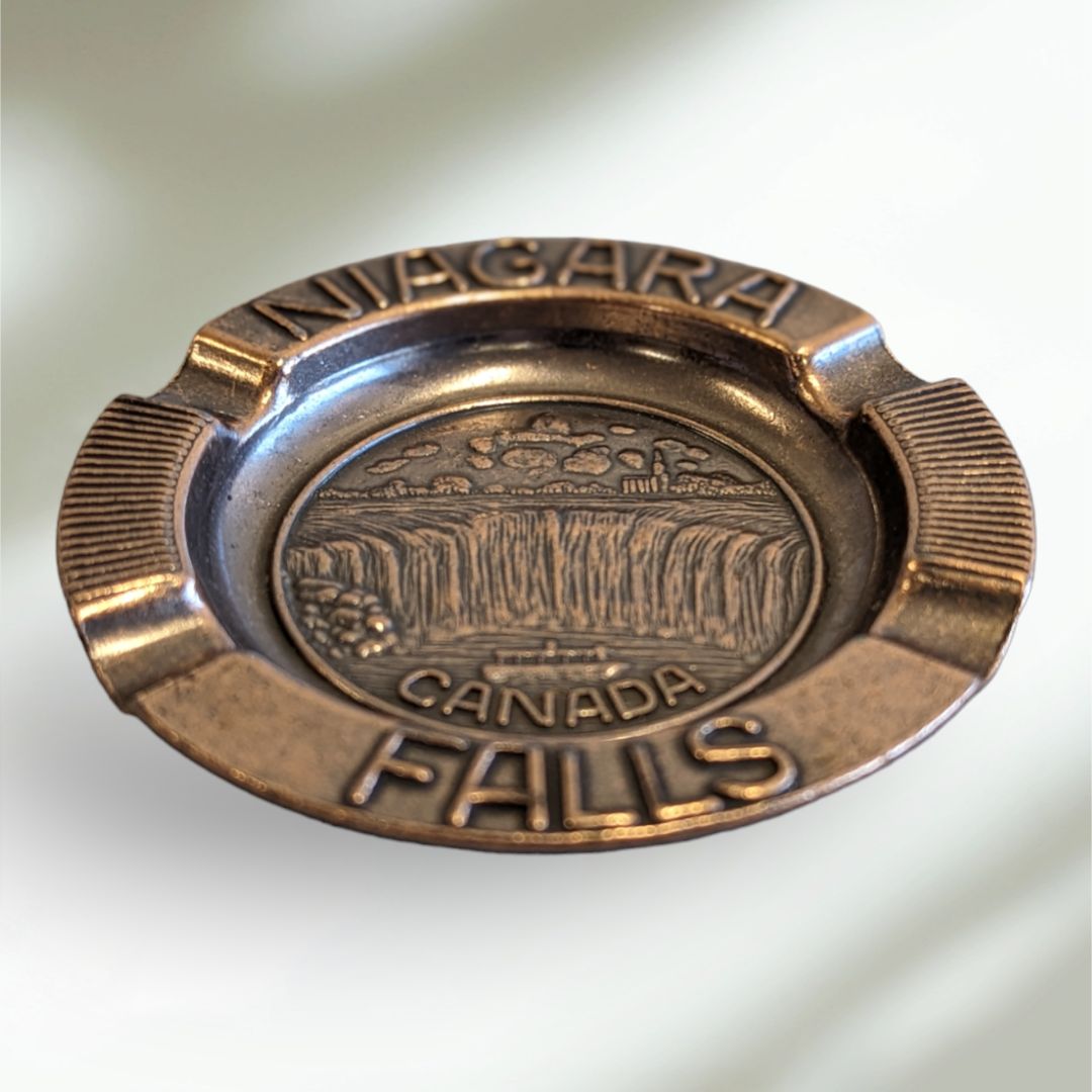 Vintage Copper Niagara Falls Ashtray