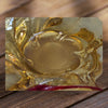 Vintage Italian Art Glass Mid Century Amber Red Candy Dish