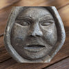 Eskimo Art Inuit Soapstone Carving Of Face - Signed QUYU