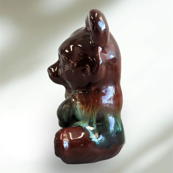Blue Mountain Pottery - Beautiful Drip Glaze Pottery Teddy Bear