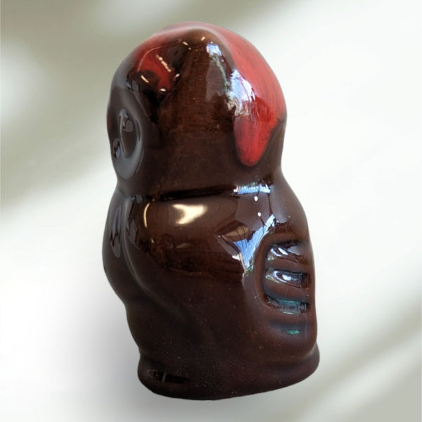 Beautiful Drip Glaze Pottery Owl