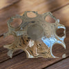 Vintage Murano Webbed Omega Centerpiece Large Glass Bowl