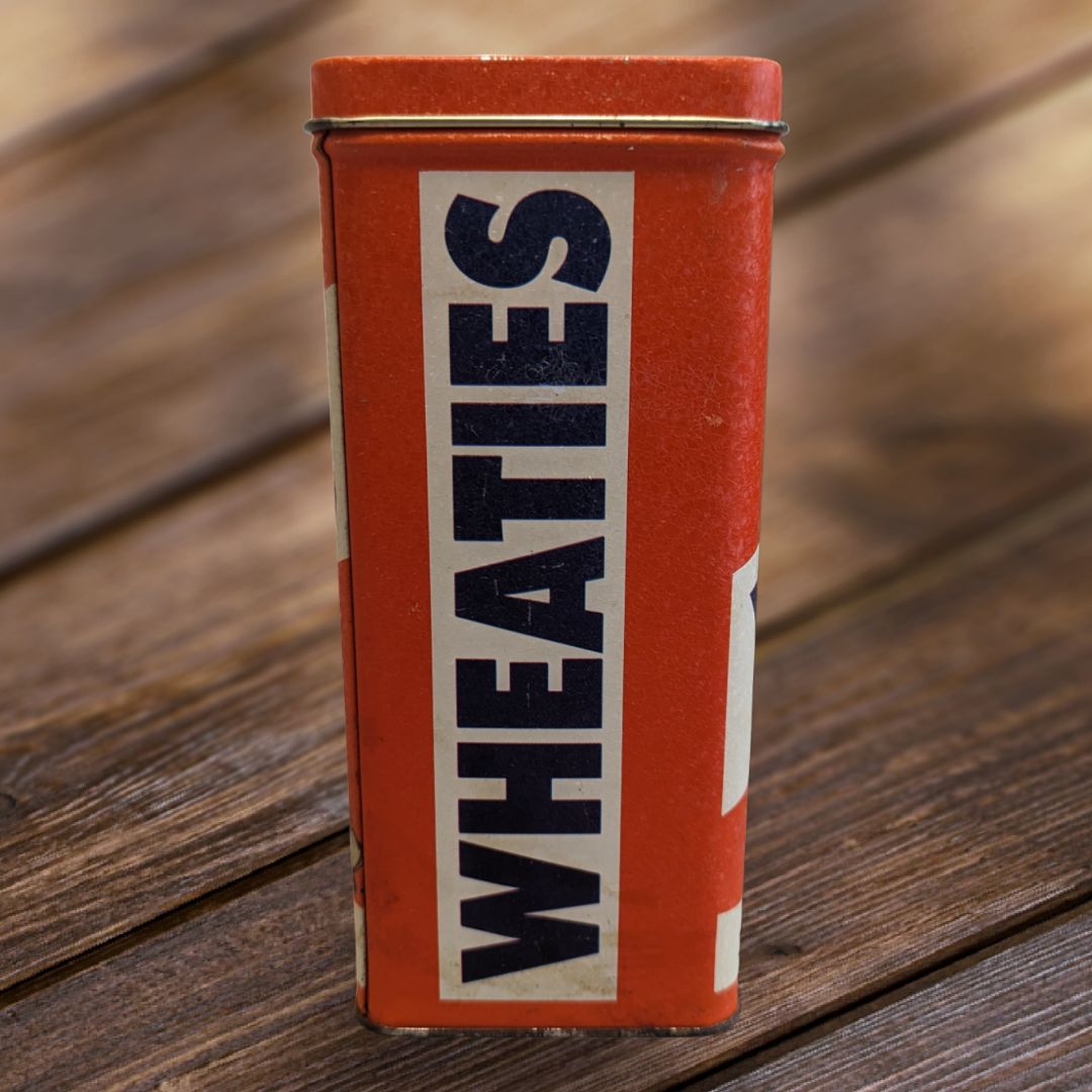 Vintage 90s WHEATIES Breakfast of Champions General Mills Cereal Tin Canister