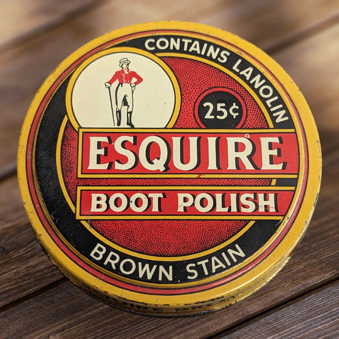 3 Vintage Esquire Boot Polish Tins
