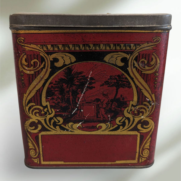 Vintage Decorative Nouveau & Scenic Early Tea Tin