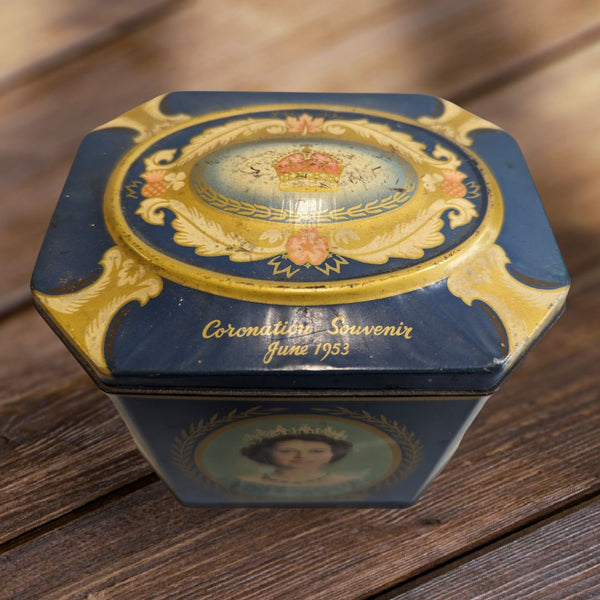 Queen Elizabeth II Coronation Tin Grey Dunn