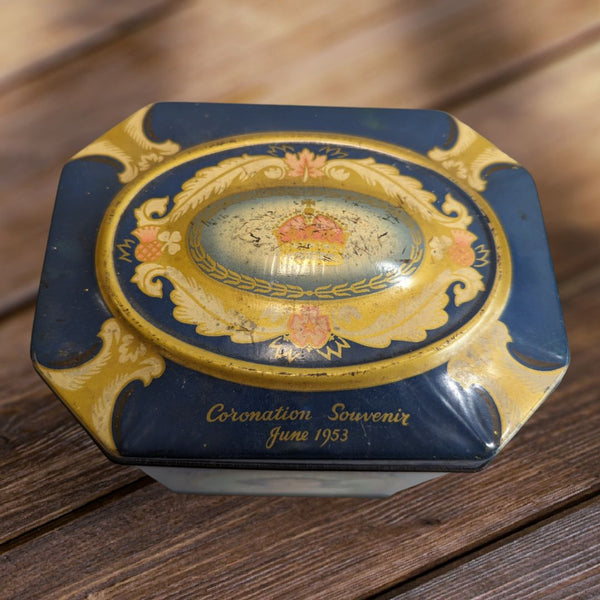 Queen Elizabeth II Coronation Tin Grey Dunn