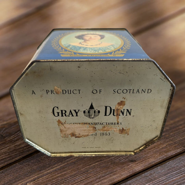 Queen Elizabeth II Coronation Tin Grey Dunn