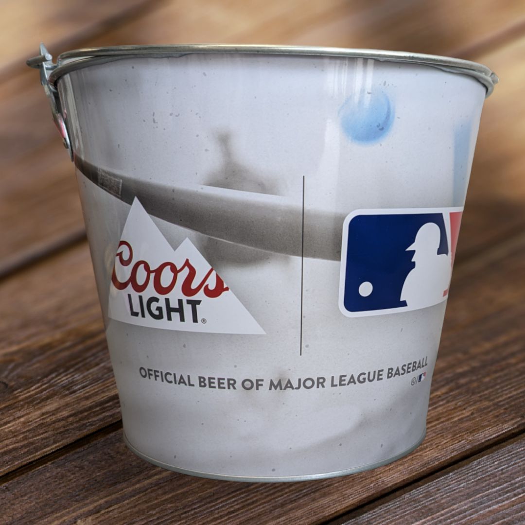 Coors Light BASEBALL Tin Ice Bucket