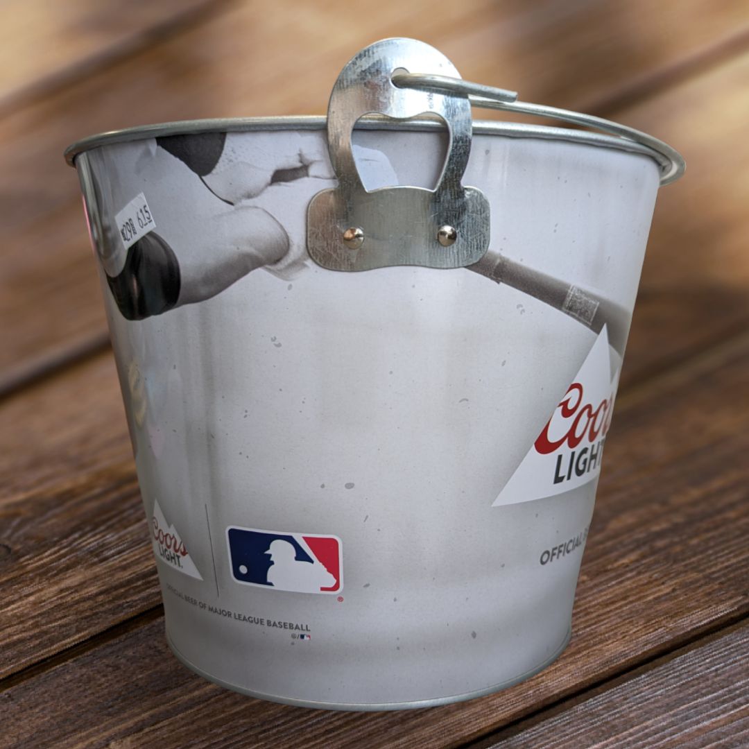 Coors Light BASEBALL Tin Ice Bucket