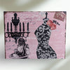 Retro Signs Vintage Wall Art Mannequin and Chandelier