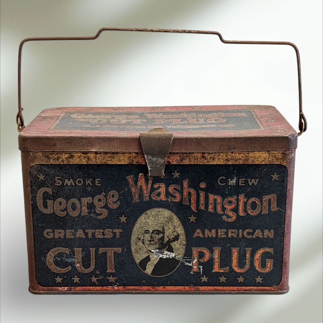 Vintage George Washington Cut Plug Tobacco Tin