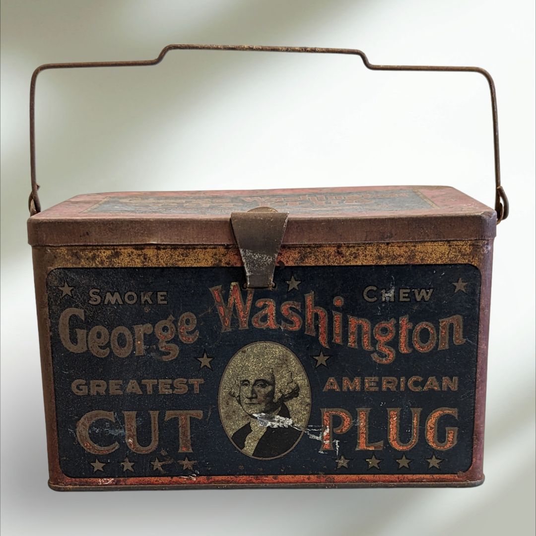 Vintage George Washington Cut Plug Tobacco Tin