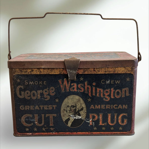 Vintage George Washington Cut Plug Tobacco Tin