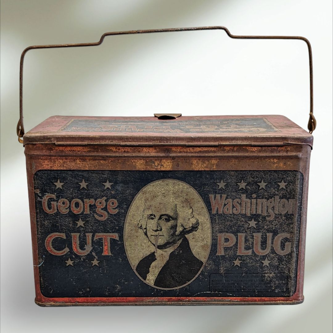 Vintage George Washington Cut Plug Tobacco Tin