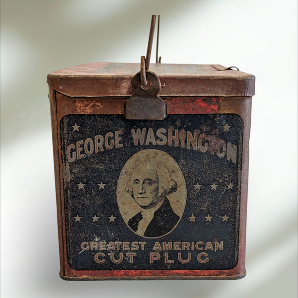 Vintage George Washington Cut Plug Tobacco Tin