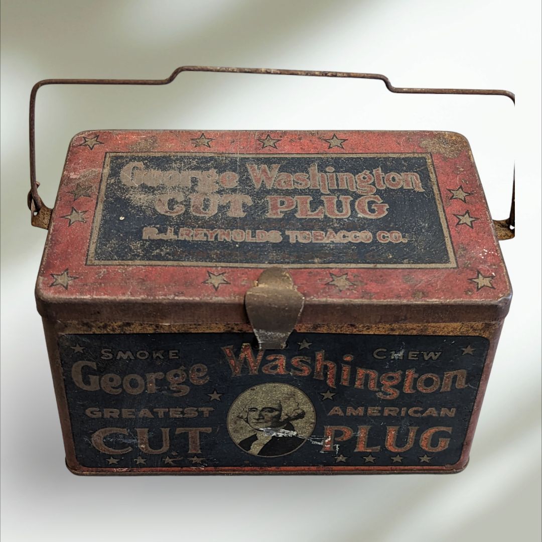 Vintage George Washington Cut Plug Tobacco Tin
