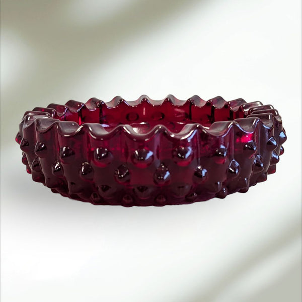 Rare Vintage Fenton Art Glass Ruby Red Ashtray