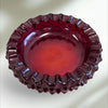 Rare Vintage Fenton Art Glass Ruby Red Ashtray