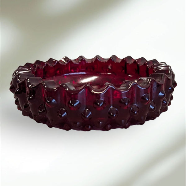Rare Vintage Fenton Art Glass Ruby Red Ashtray