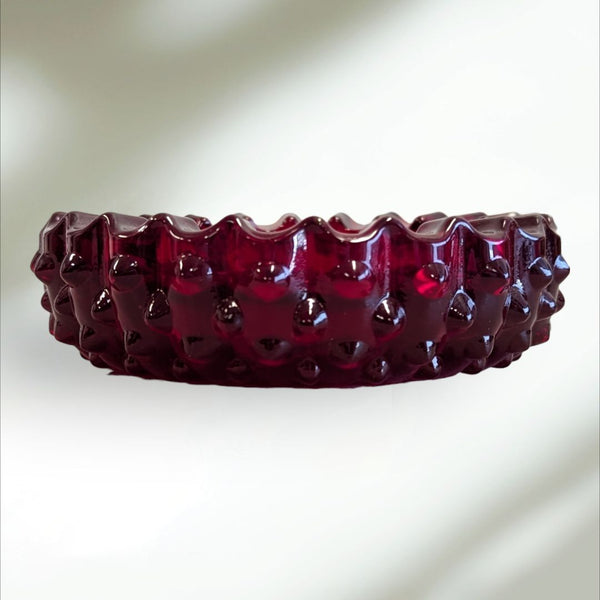 Rare Vintage Fenton Art Glass Ruby Red Ashtray