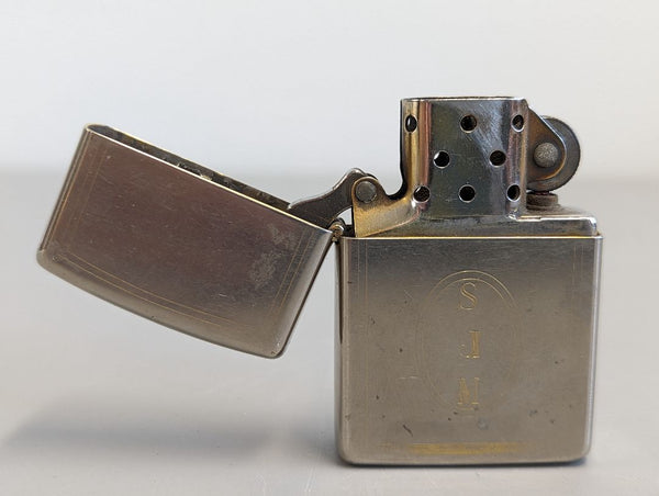 Vintage Zippo Lighter F-X  Brass Engraved