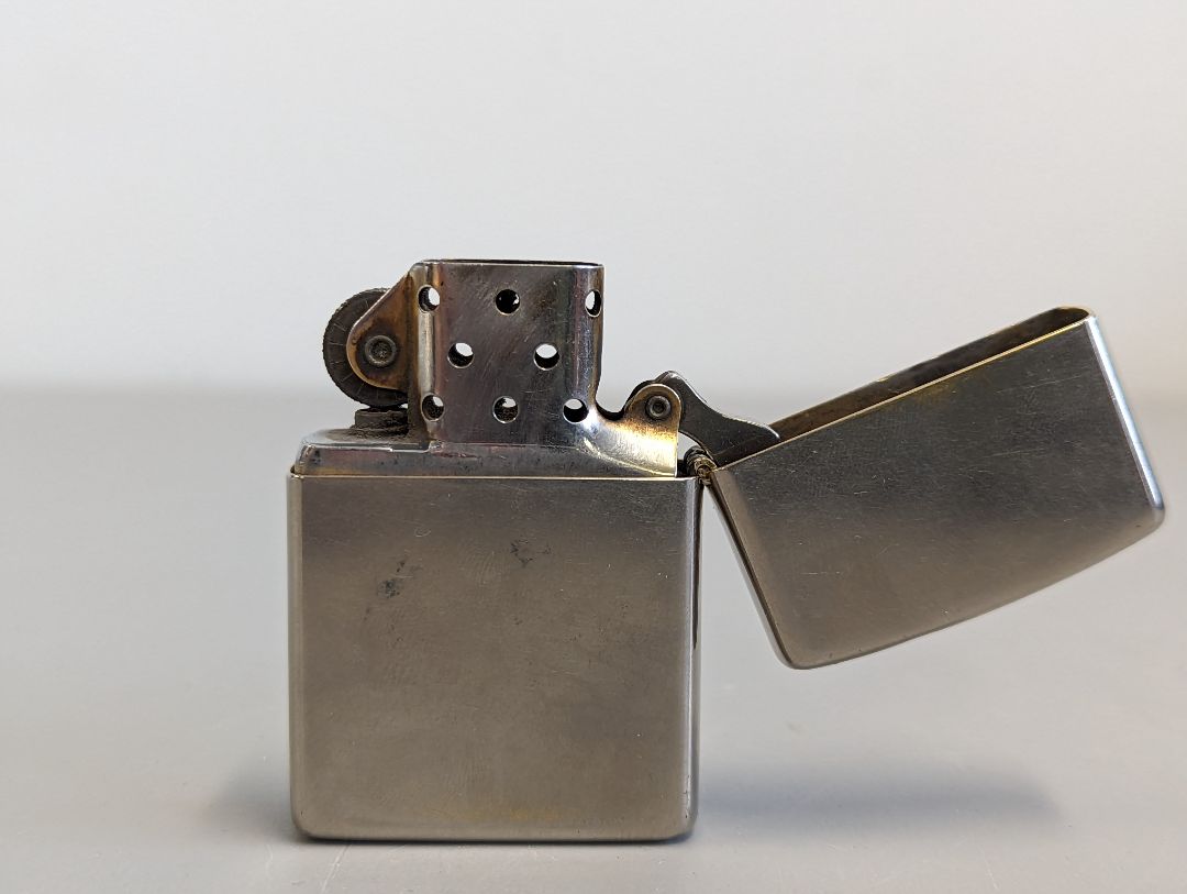 Vintage Zippo Lighter F-X  Brass Engraved
