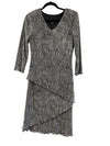 Connected Dress Maxi Long Black Silver