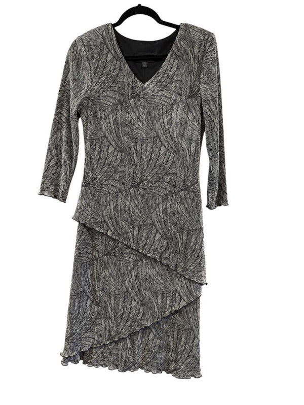 Connected Dress Maxi Long Black Silver