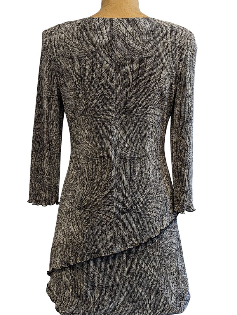Connected Dress Maxi Long Black Silver