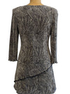 Connected Dress Maxi Long Black Silver