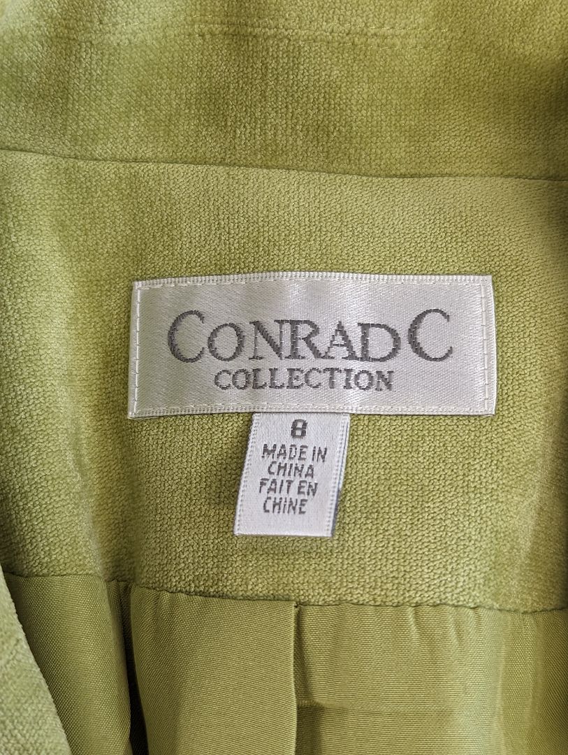 Conrad C. Collection Green Button up Suede Blazer