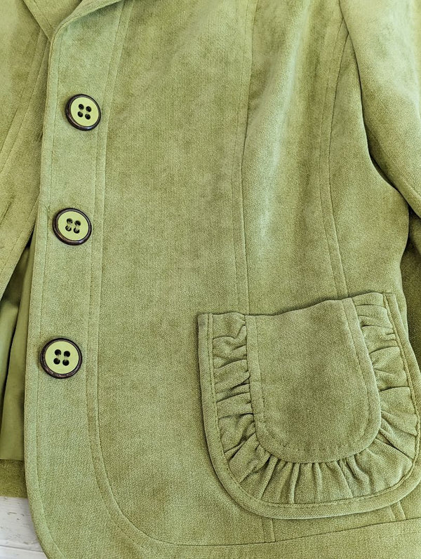 Conrad C. Collection Green Button up Suede Blazer