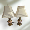 Pair of Gold and Pink Vintage Table Lamps