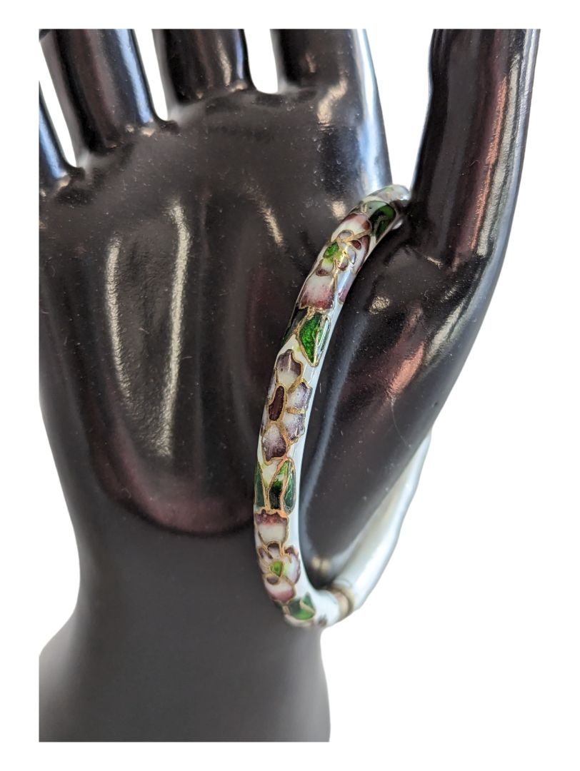 Vintage Cloisonné Clamper Bracelet