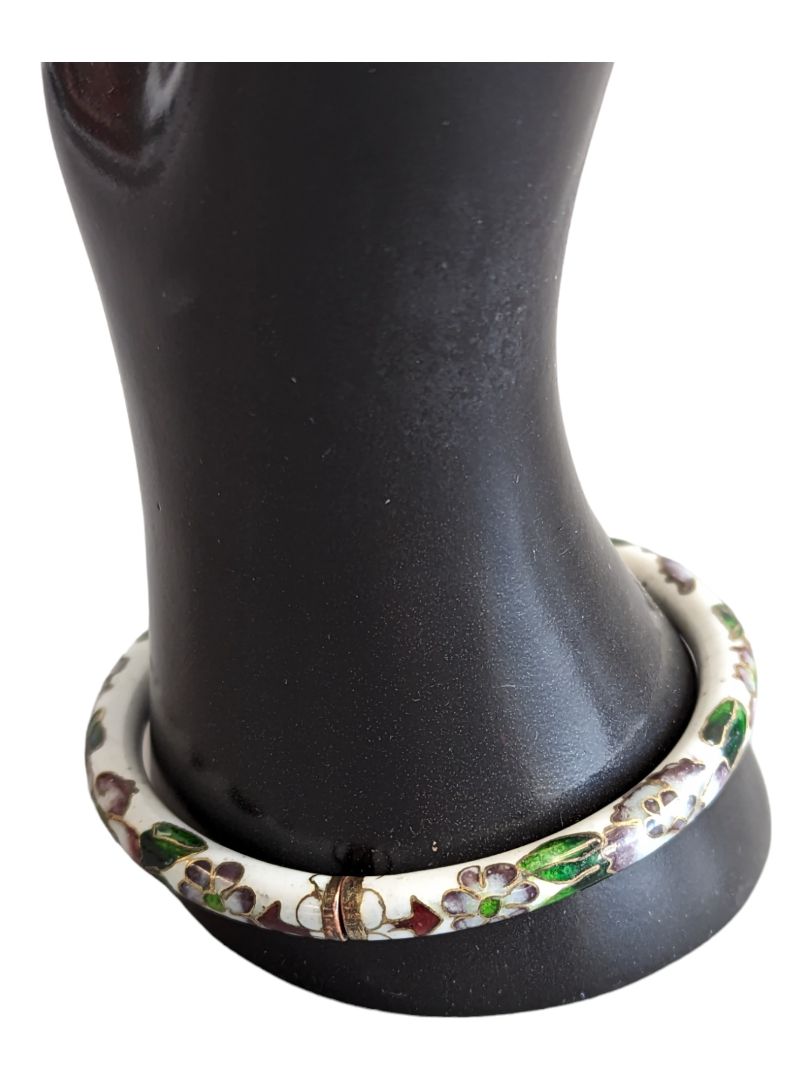 Vintage Cloisonné Clamper Bracelet
