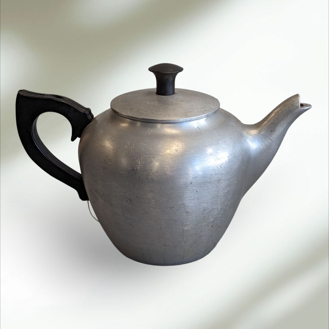 Vintage Tea Kettle Aluminum Large