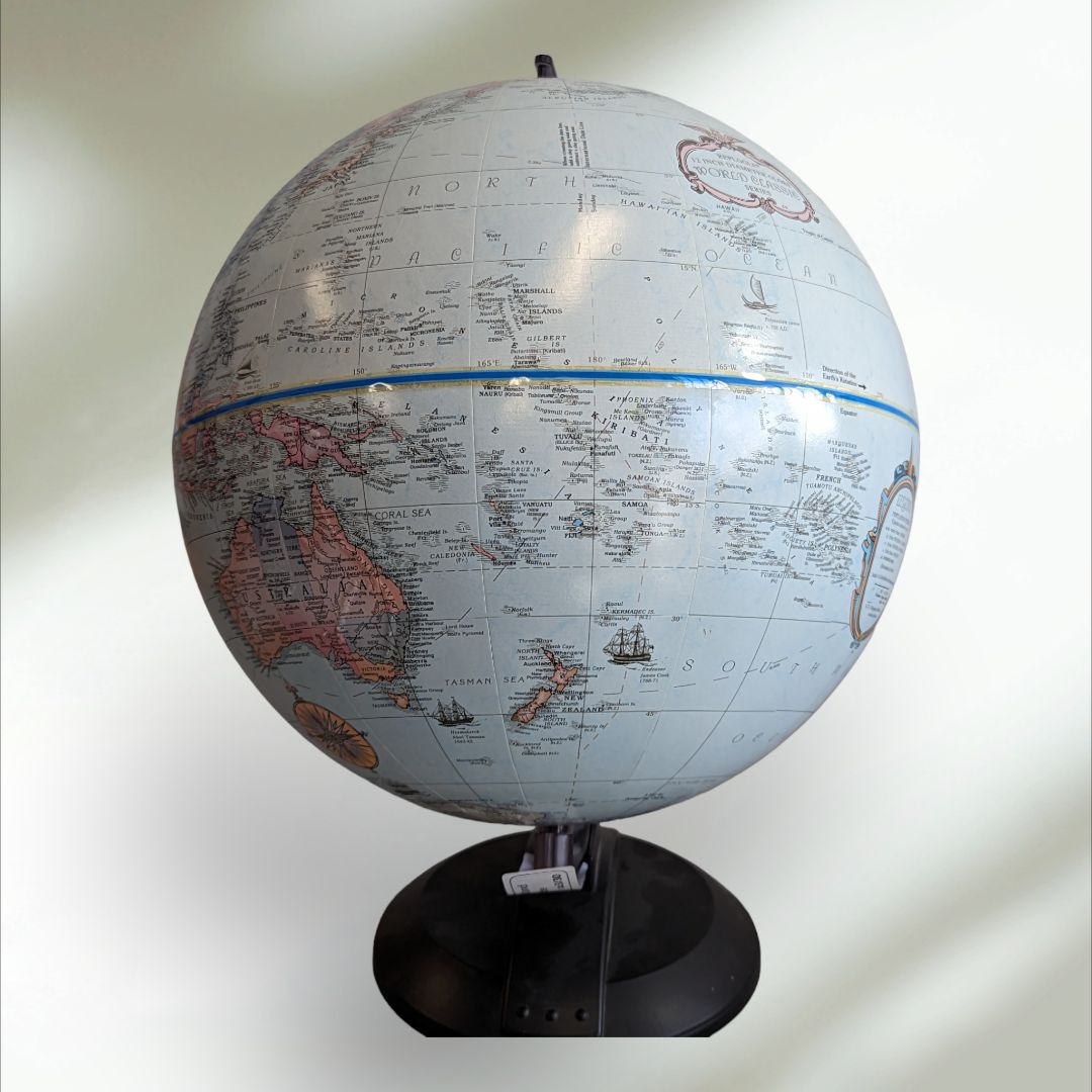 Vintage Globe on Black Stand Scanglobe