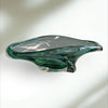 Vintage Art Glass Green Candy Dish