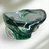 Vintage Art Glass Green Candy Dish