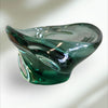 Vintage Art Glass Green Candy Dish