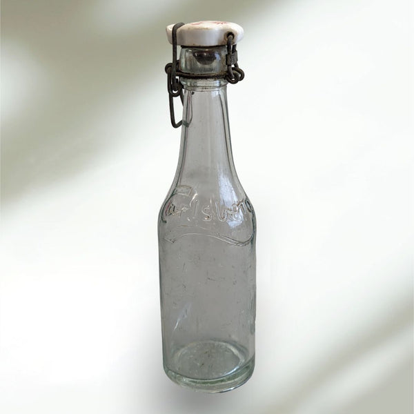 Vintage 1930s Carlsberg Small Glass Beer Bottle