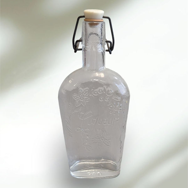1860 Clear Glass Liqueur Liquor Bottle with Stopper