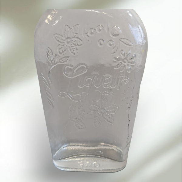 1860 Clear Glass Liqueur Liquor Bottle with Stopper