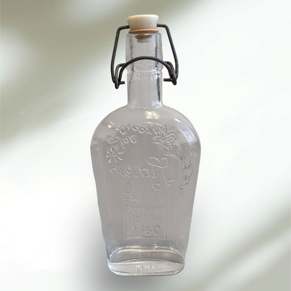 1860 Clear Glass Liqueur Liquor Bottle with Stopper