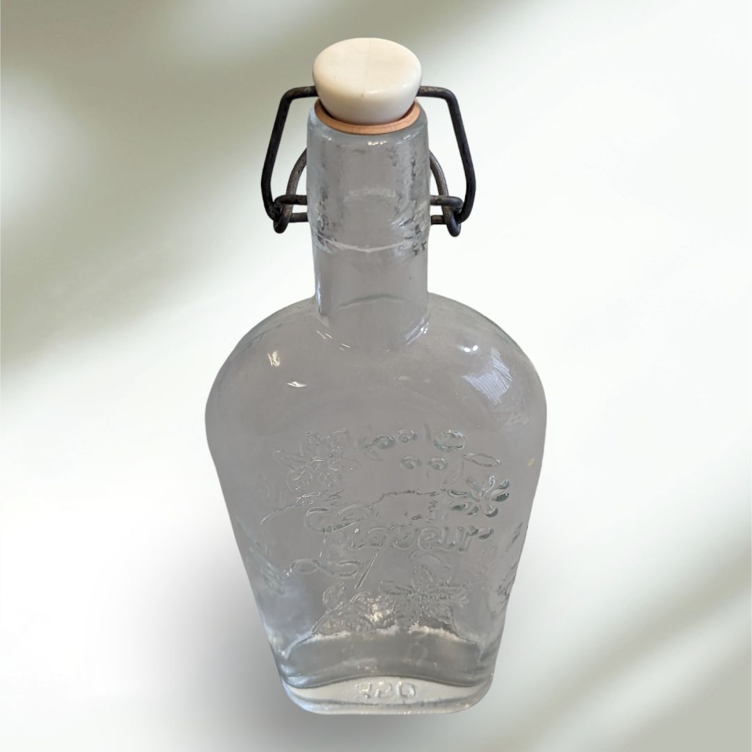 1860 Clear Glass Liqueur Liquor Bottle with Stopper