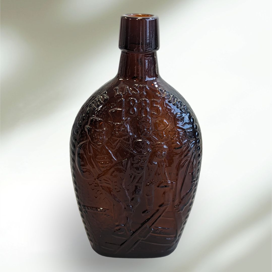 Vintage Glass Whiskey Decanter Bottle The Last Spike Train Memorabilia, St. Clair Company