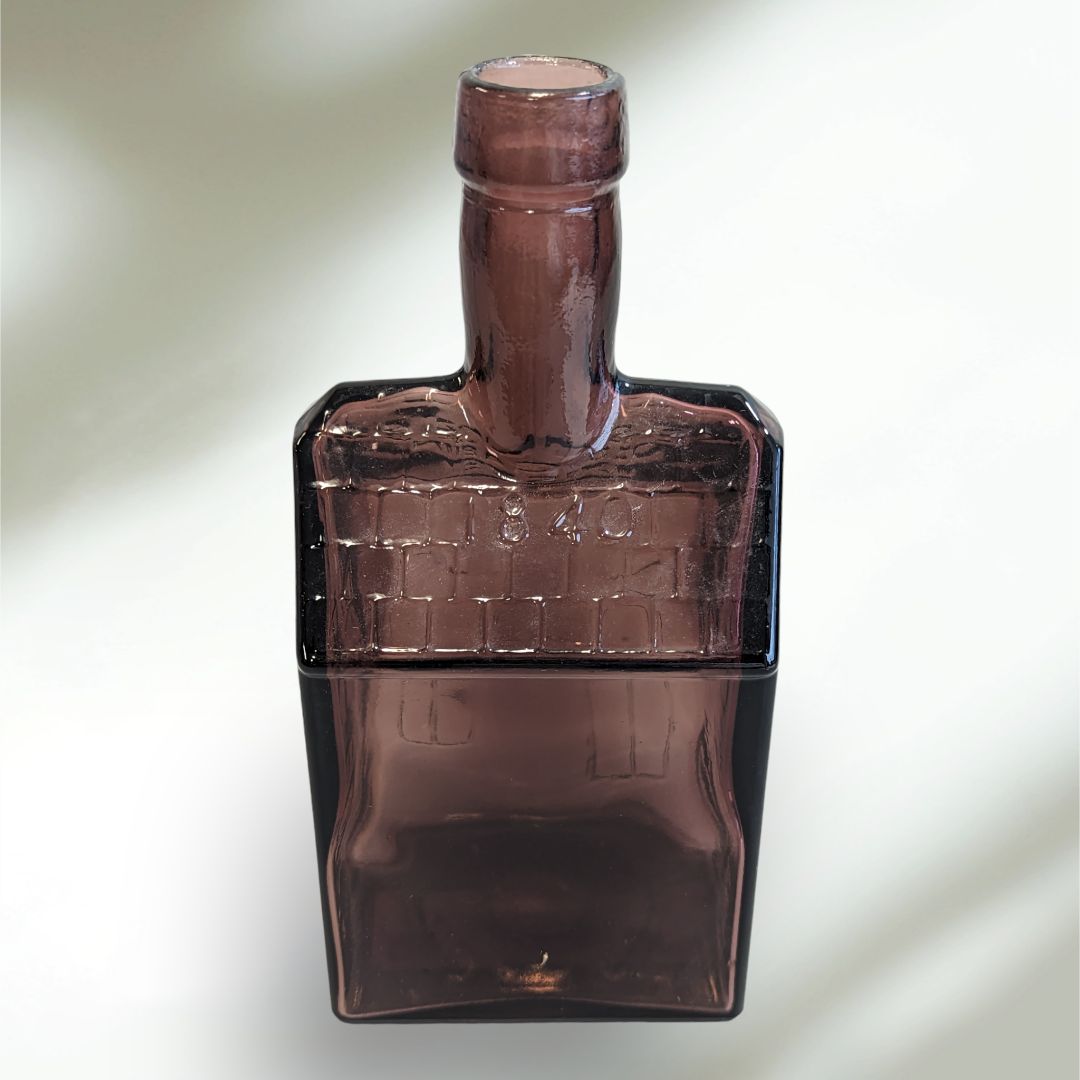 EG Booz 1840 Amber Glass Whiskey Decanter