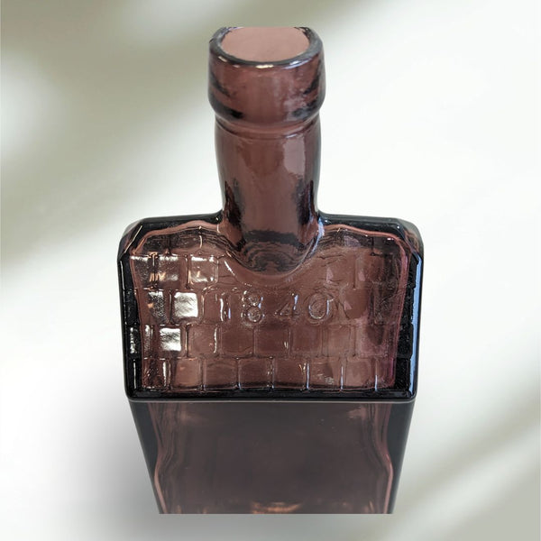 EG Booz 1840 Amber Glass Whiskey Decanter